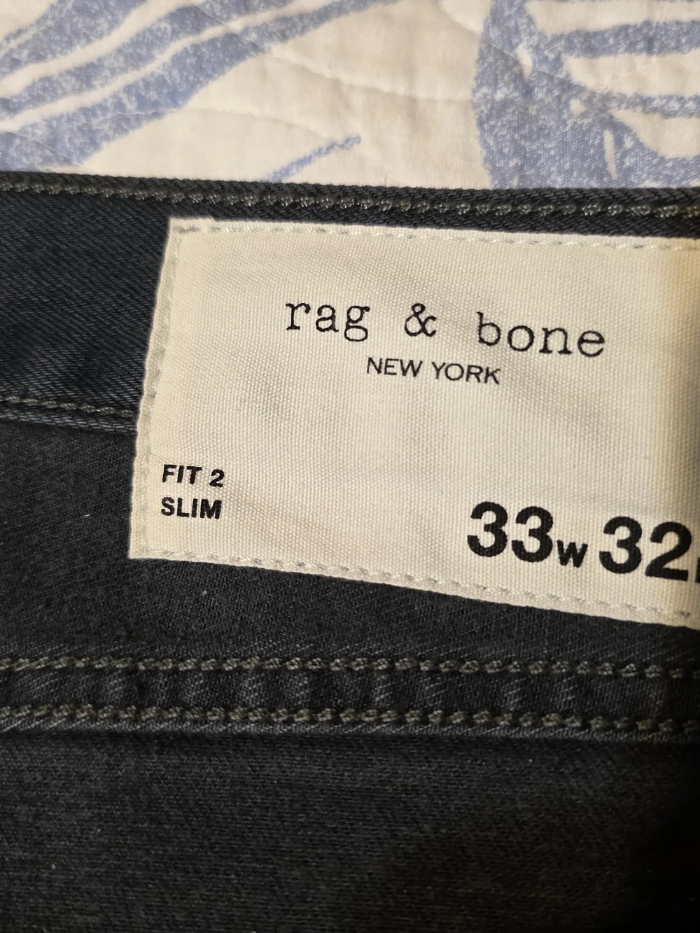 NWT! Rag & Bone Fit 2 Jeans 33wx32l